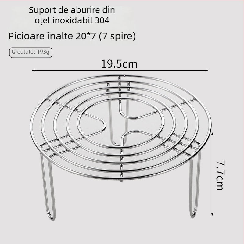 Raft de abur din oțel inoxidabil 304 pentru oală electrică de orez - rotund, îngroșat, multifuncțional, covoraș izolant termic