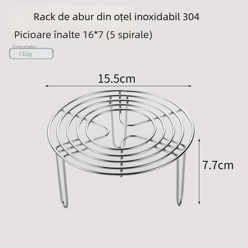 Raft de abur din oțel inoxidabil 304 pentru oală electrică de orez - rotund, îngroșat, multifuncțional, covoraș izolant termic