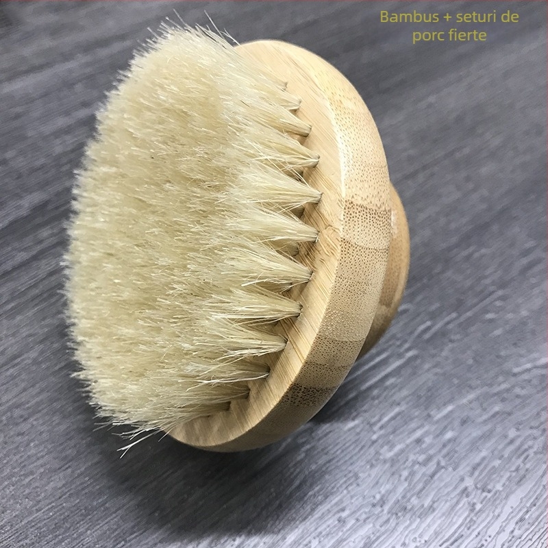 Perie de corp din fibre de sisal, perie de baie uscată pentru masaj și exfoliere