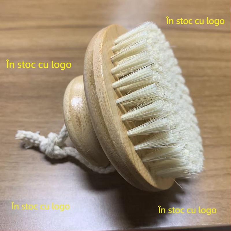 Perie de corp din fibre de sisal, perie de baie uscată pentru masaj și exfoliere