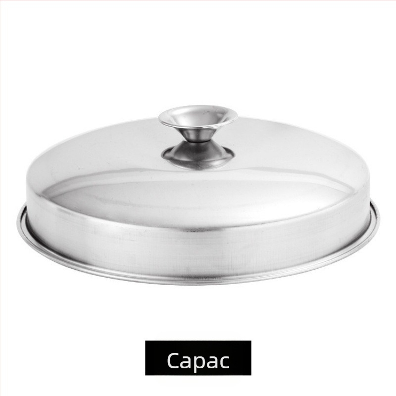 Coș de aburi din oțel inoxidabil, design concav, mai gros și mai înalt, diametru 20–38 cm, coș de aburi multifuncțional pentru oale