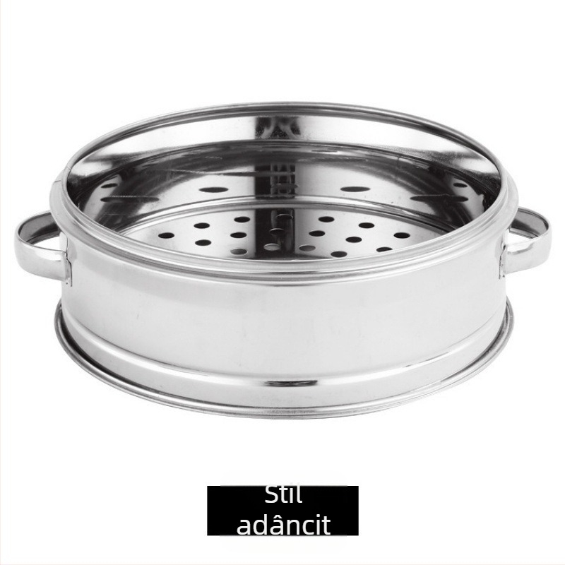 Coș de aburi din oțel inoxidabil, design concav, mai gros și mai înalt, diametru 20–38 cm, coș de aburi multifuncțional pentru oale