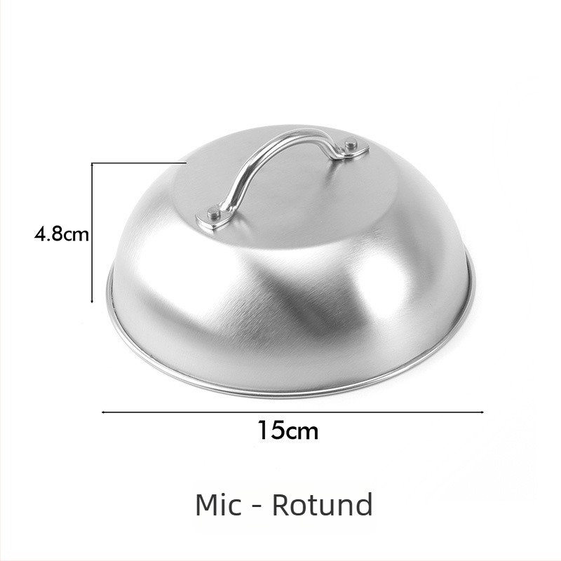Set din oțel inoxidabil 304: capac de oală și plăcuță teppanyaki pentru grătar, 30 cm