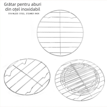 Suport rotund pentru aburi din oțel inoxidabil 201, suport pentru oală nemagnetic, suport de aburi multifuncțional cu izolație