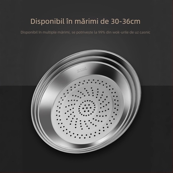 Plăcuță de aburi din oțel inoxidabil pentru wok, cu găuri de abur dense, rezistentă la temperaturi înalte, ușor de curățat, multifuncțională