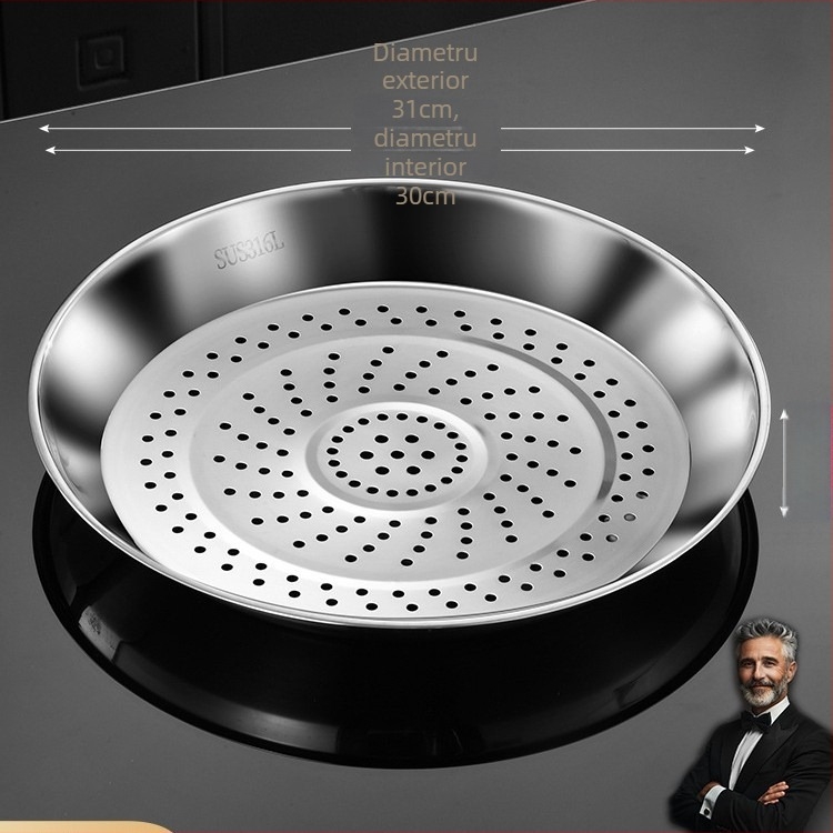 Plăcuță de aburi din oțel inoxidabil pentru wok, cu găuri de abur dense, rezistentă la temperaturi înalte, ușor de curățat, multifuncțională