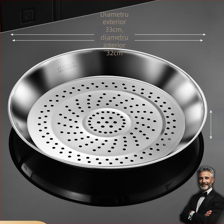 Plăcuță de aburi din oțel inoxidabil pentru wok, cu găuri de abur dense, rezistentă la temperaturi înalte, ușor de curățat, multifuncțională