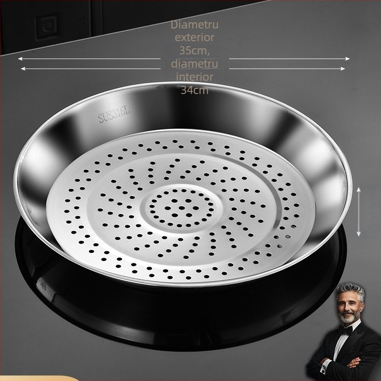 Plăcuță de aburi din oțel inoxidabil pentru wok, cu găuri de abur dense, rezistentă la temperaturi înalte, ușor de curățat, multifuncțională