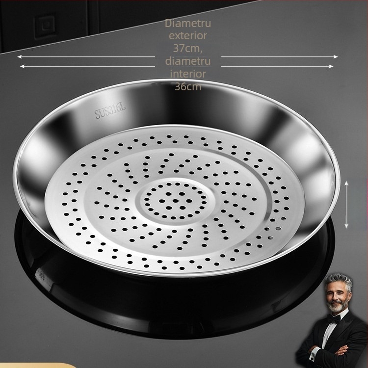 Plăcuță de aburi din oțel inoxidabil pentru wok, cu găuri de abur dense, rezistentă la temperaturi înalte, ușor de curățat, multifuncțională