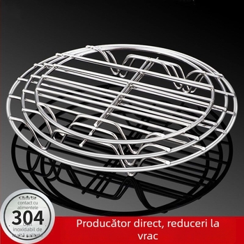 Raft de abur din oțel inoxidabil 304, rotund, cu patru picioare și design îngroșat cu picioare joase