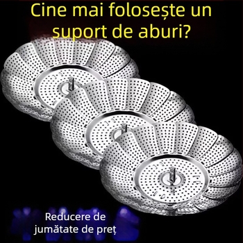 Suport universal de aburi din oțel inoxidabil 304, tavă pliabilă pentru aburi, cu structură mai groasă pentru uz casnic