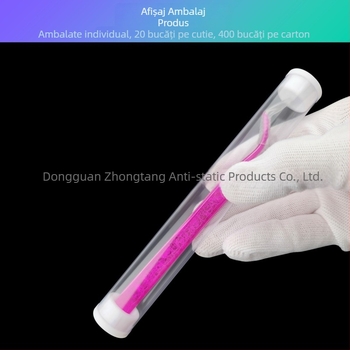 Instrument pentru aplicarea extensiilor de gene cu design floare de gheață și textură crăpată, din oțel inoxidabil, precizie înaltă