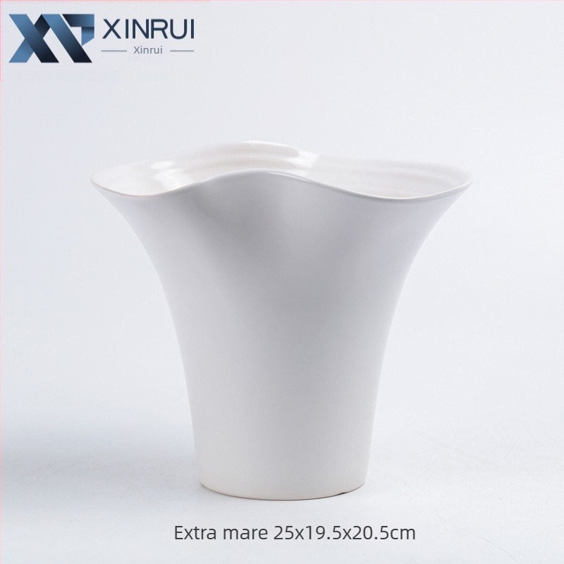 Ghiveci ceramic glazurat pentru orhidee Phalaenopsis — decor de living elegant, de înaltă clasă