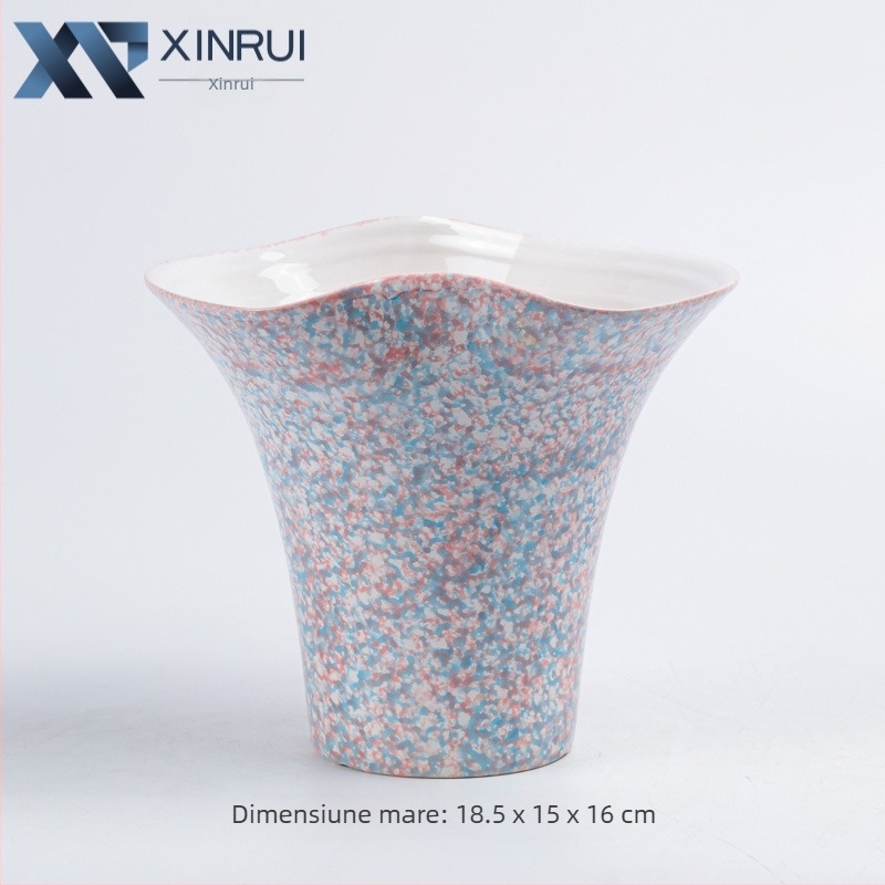 Ghiveci ceramic glazurat pentru orhidee Phalaenopsis — decor de living elegant, de înaltă clasă