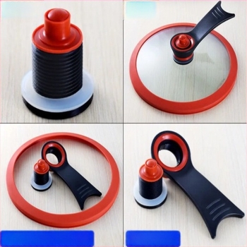 Capac mini pentru oală sub presiune, cu mâner fix, garnitură a valvei de presiune, design cu rață galbenă mică, capac din sticlă temperată pentru oală – accesorii