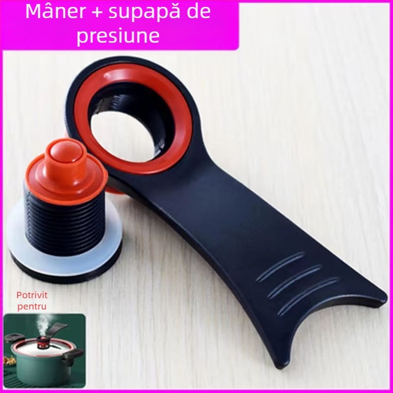 Capac mini pentru oală sub presiune, cu mâner fix, garnitură a valvei de presiune, design cu rață galbenă mică, capac din sticlă temperată pentru oală – accesorii