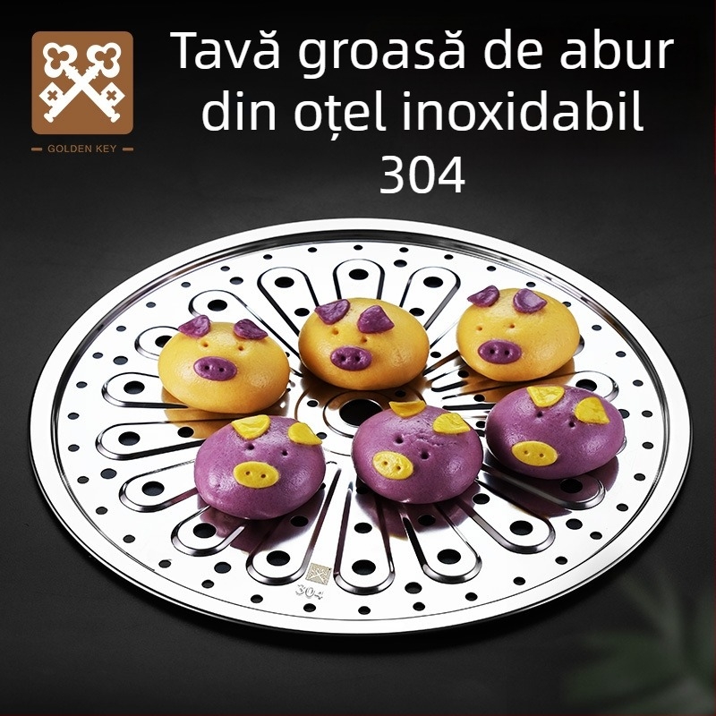 Raft de aburi din oțel inoxidabil 304 pentru uz casnic — tavă de aburi și grilaj pentru wok cu placă groasă