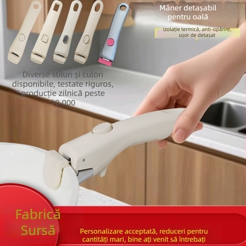 Mâner detașabil personalizabil pentru oală, cu clemă antiarși