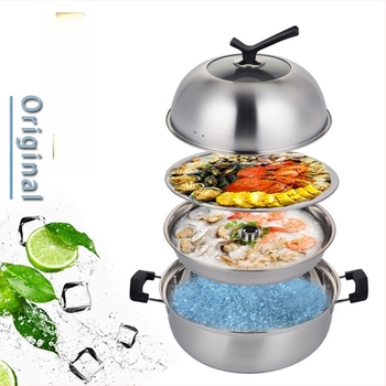 Oală de aburi multifuncțională pentru fructe de mare și crabi – pentru casă și restaurant