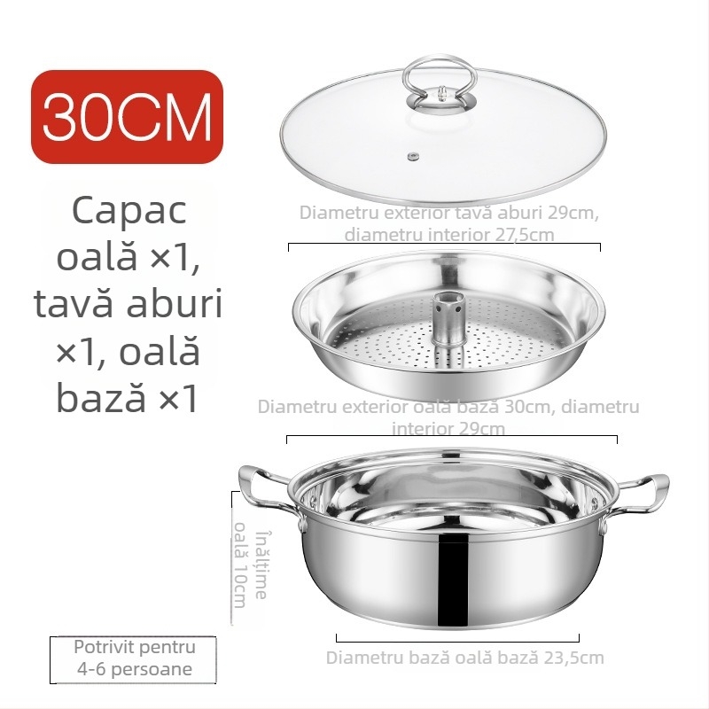 Oală de aburi multifuncțională pentru fructe de mare și crabi – pentru casă și restaurant