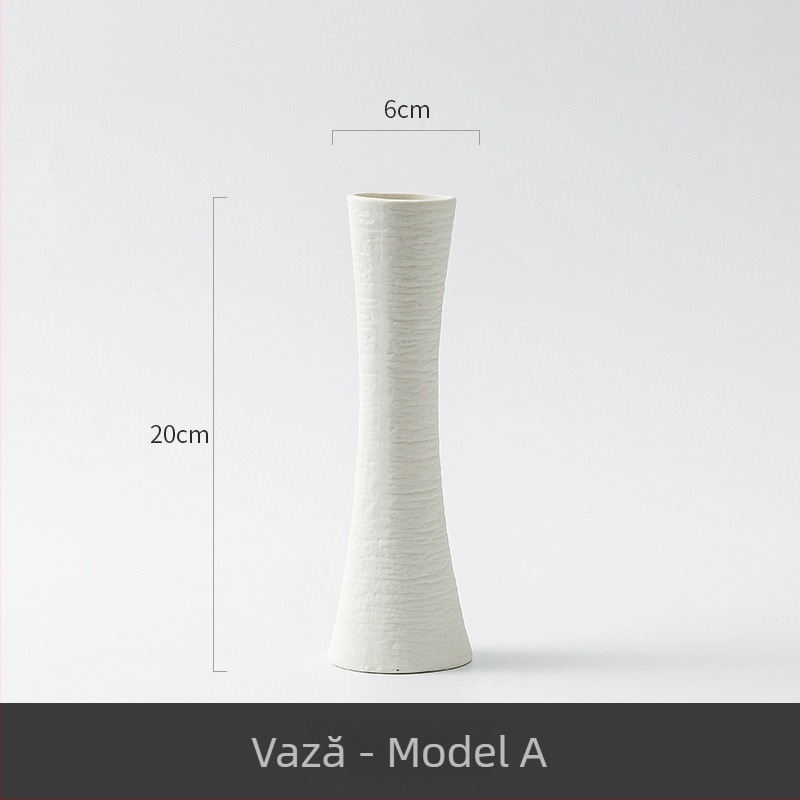 Vază ceramică minimalistă pentru flori uscate, decor modern pentru casă
