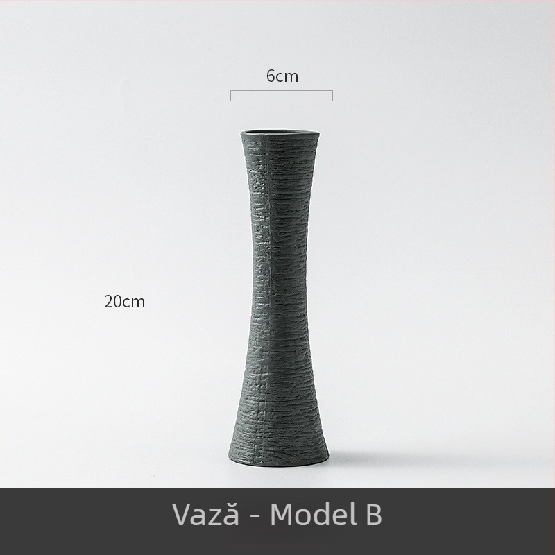 Vază ceramică minimalistă pentru flori uscate, decor modern pentru casă