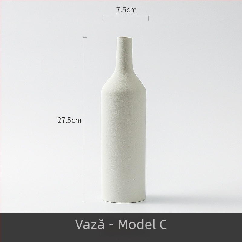 Vază ceramică minimalistă pentru flori uscate, decor modern pentru casă