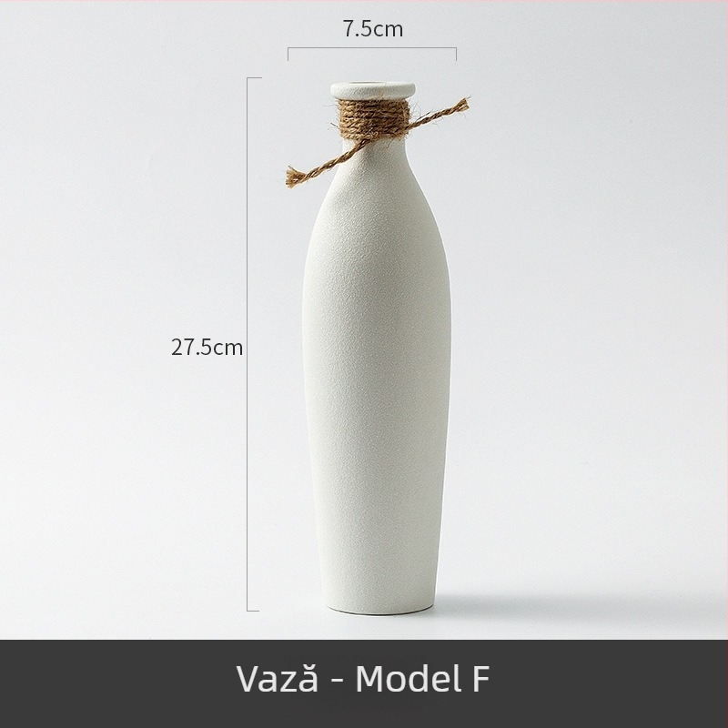 Vază ceramică minimalistă pentru flori uscate, decor modern pentru casă