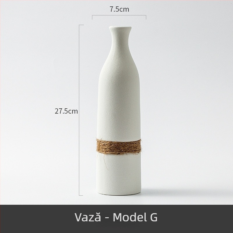 Vază ceramică minimalistă pentru flori uscate, decor modern pentru casă