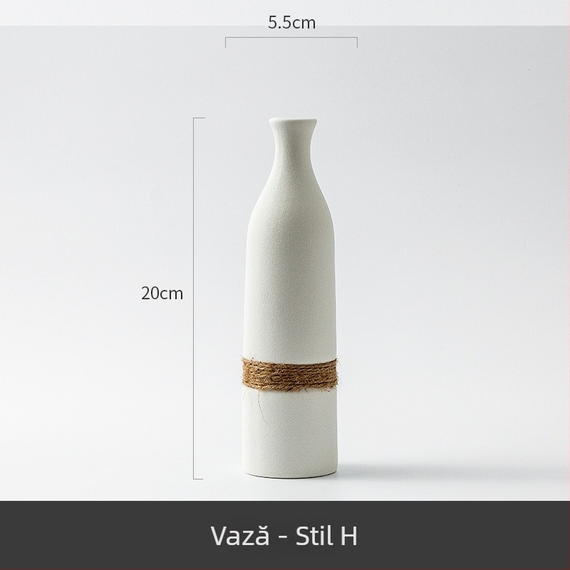 Vază ceramică minimalistă pentru flori uscate, decor modern pentru casă