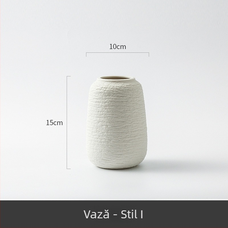 Vază ceramică minimalistă pentru flori uscate, decor modern pentru casă