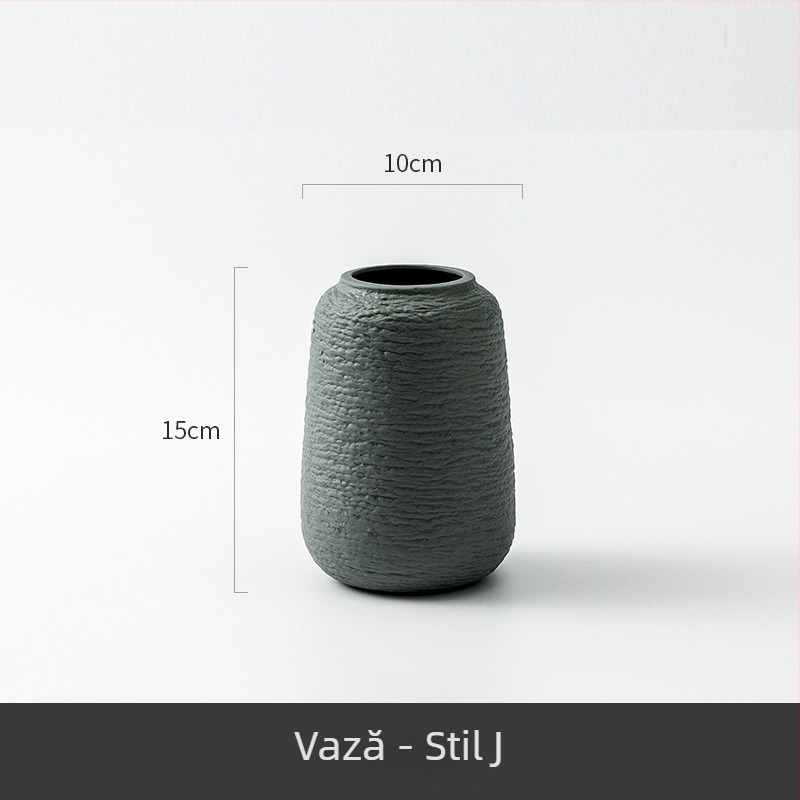 Vază ceramică minimalistă pentru flori uscate, decor modern pentru casă