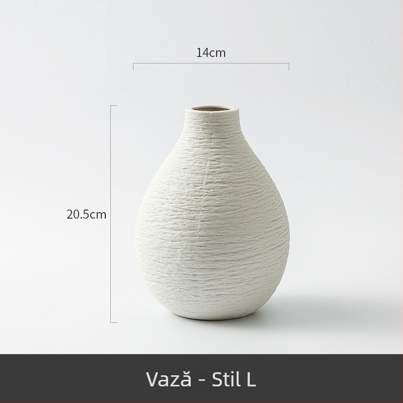 Vază ceramică minimalistă pentru flori uscate, decor modern pentru casă