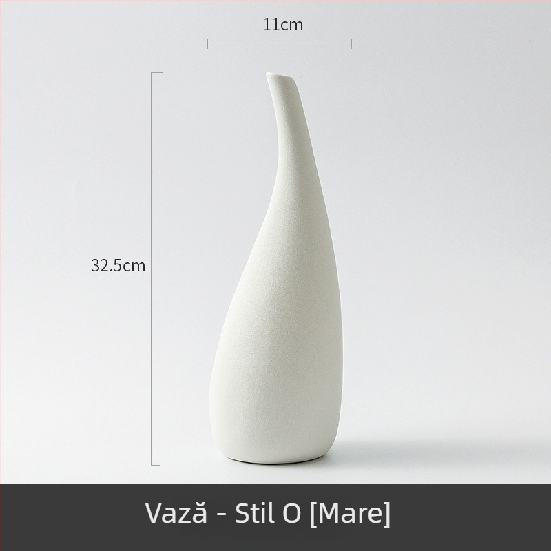 Vază ceramică minimalistă pentru flori uscate, decor modern pentru casă