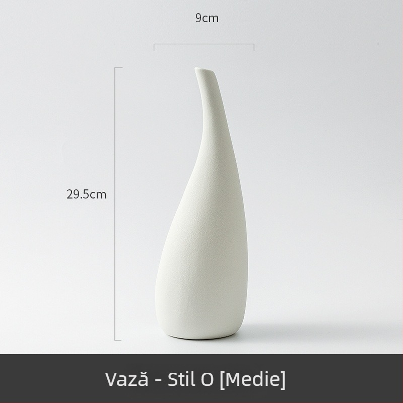 Vază ceramică minimalistă pentru flori uscate, decor modern pentru casă
