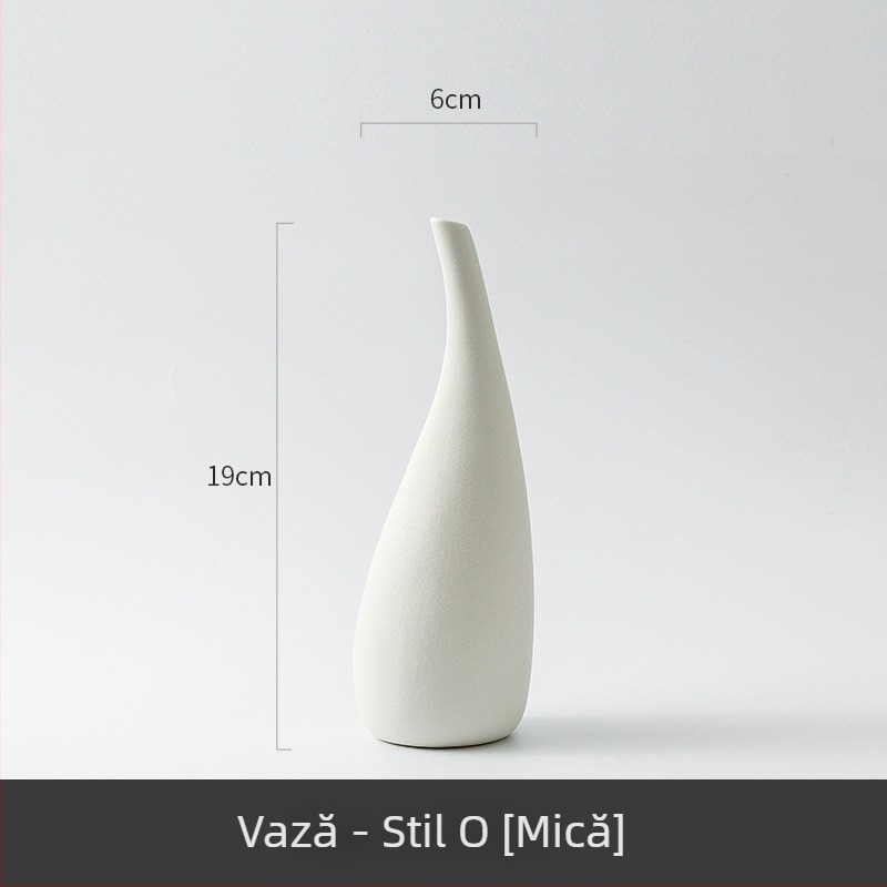 Vază ceramică minimalistă pentru flori uscate, decor modern pentru casă