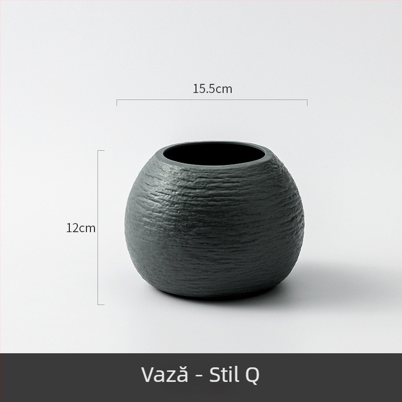 Vază ceramică minimalistă pentru flori uscate, decor modern pentru casă