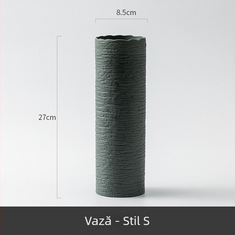 Vază ceramică minimalistă pentru flori uscate, decor modern pentru casă