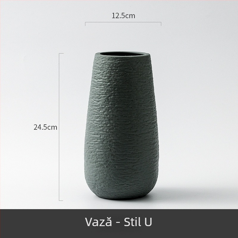 Vază ceramică minimalistă pentru flori uscate, decor modern pentru casă