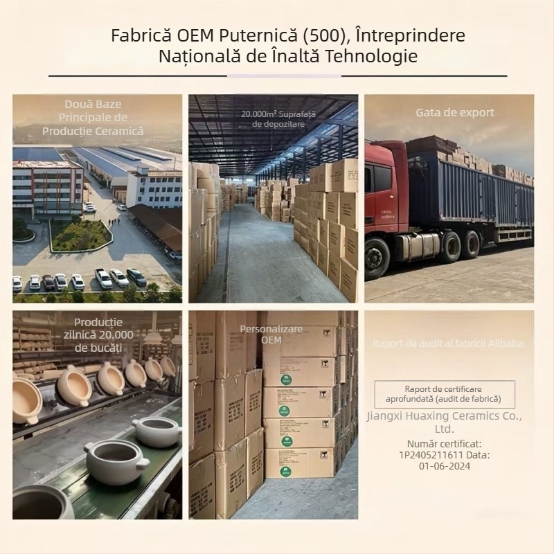 Oală ceramică de caserolă în stil japonez, cu capac, capacitate 5 L sau mai mare, protecție împotriva uscării, compatibilă cu aragazul pe gaz