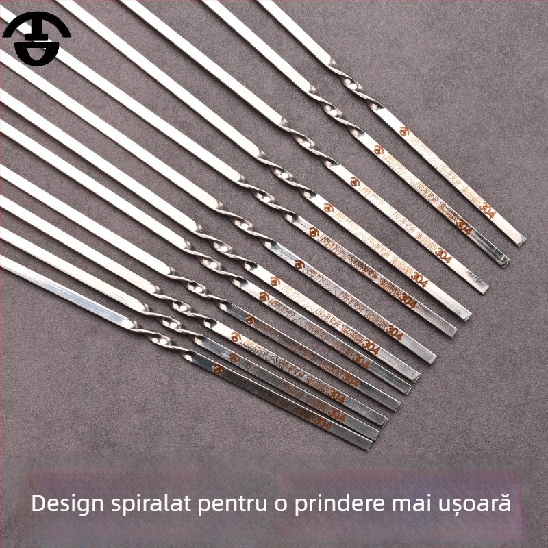 Set țeavă de depozitare pentru frigărui BBQ din oțel inoxidabil 304
