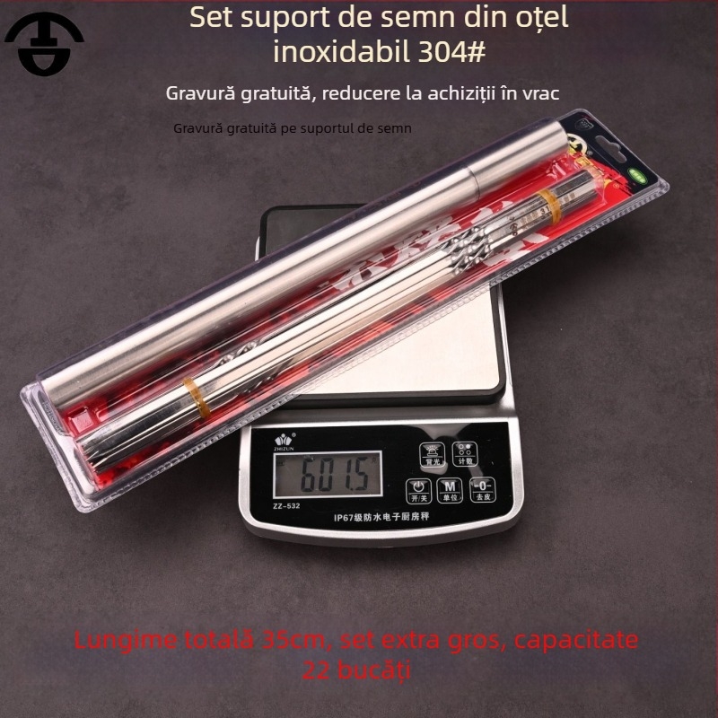 Set țeavă de depozitare pentru frigărui BBQ din oțel inoxidabil 304
