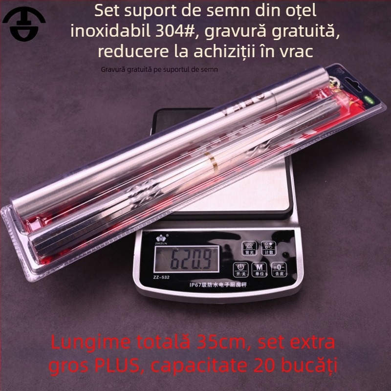 Set țeavă de depozitare pentru frigărui BBQ din oțel inoxidabil 304
