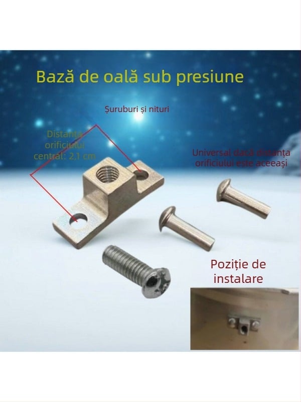 Șuruburi și nituri universale pentru baza mânerului la oala sub presiune, compatibile cu Wanbao, Forda, Xiluo, Jinxi, rezistente la temperaturi înalte