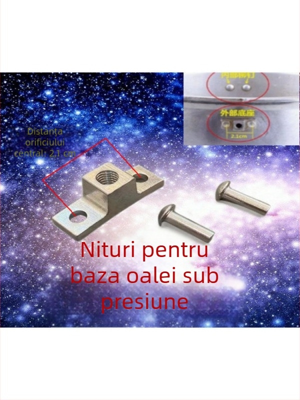 Șuruburi și nituri universale pentru baza mânerului la oala sub presiune, compatibile cu Wanbao, Forda, Xiluo, Jinxi, rezistente la temperaturi înalte