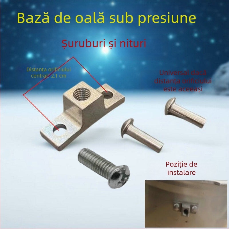 Șuruburi și nituri universale pentru baza mânerului la oala sub presiune, compatibile cu Wanbao, Forda, Xiluo, Jinxi, rezistente la temperaturi înalte