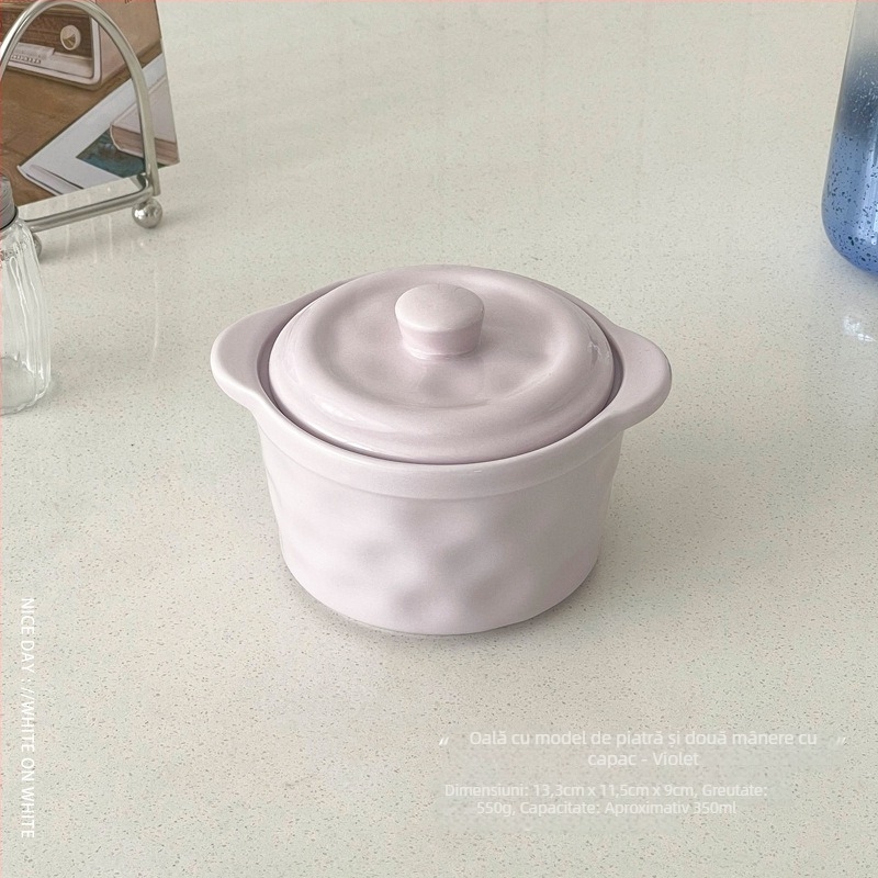 Oală ceramică pentru o singură porție cu abur