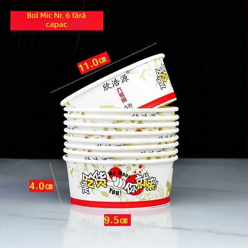 Set de 100 boluri de hârtie de unică folosință cu bețișoare pentru catering și uz casnic