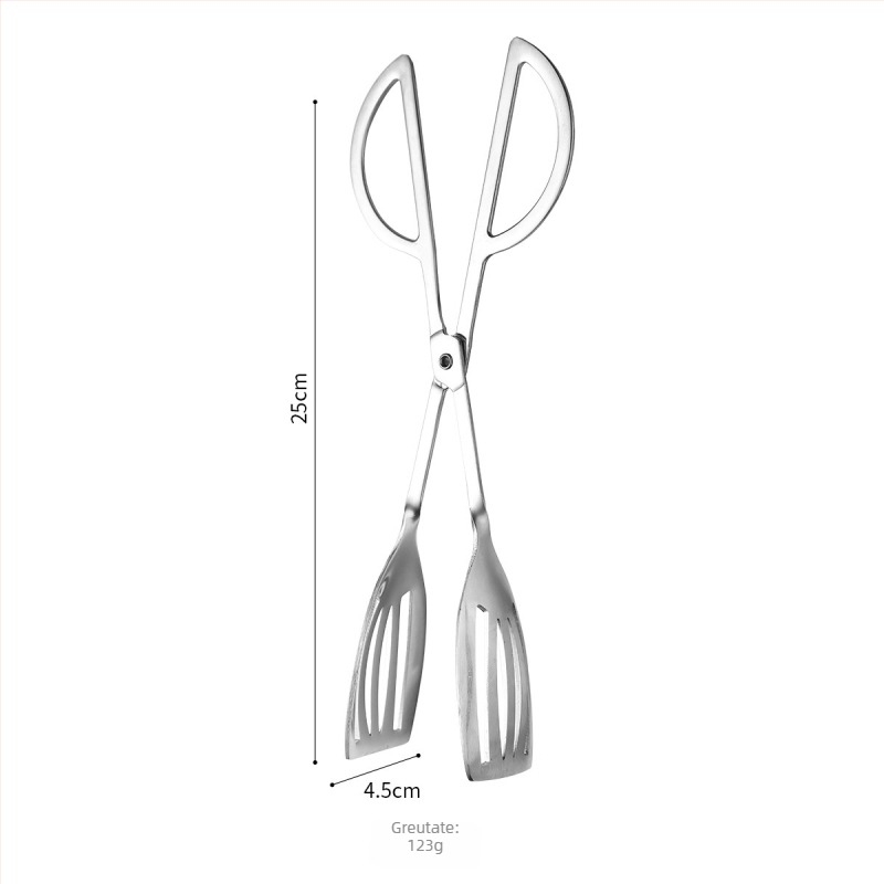 Clește de mâncare din oțel inoxidabil, tip foarfecă – pentru bucătărie, grătar, pâine, clips pentru prosoape, multifuncțional, 201 oțel inoxidabil