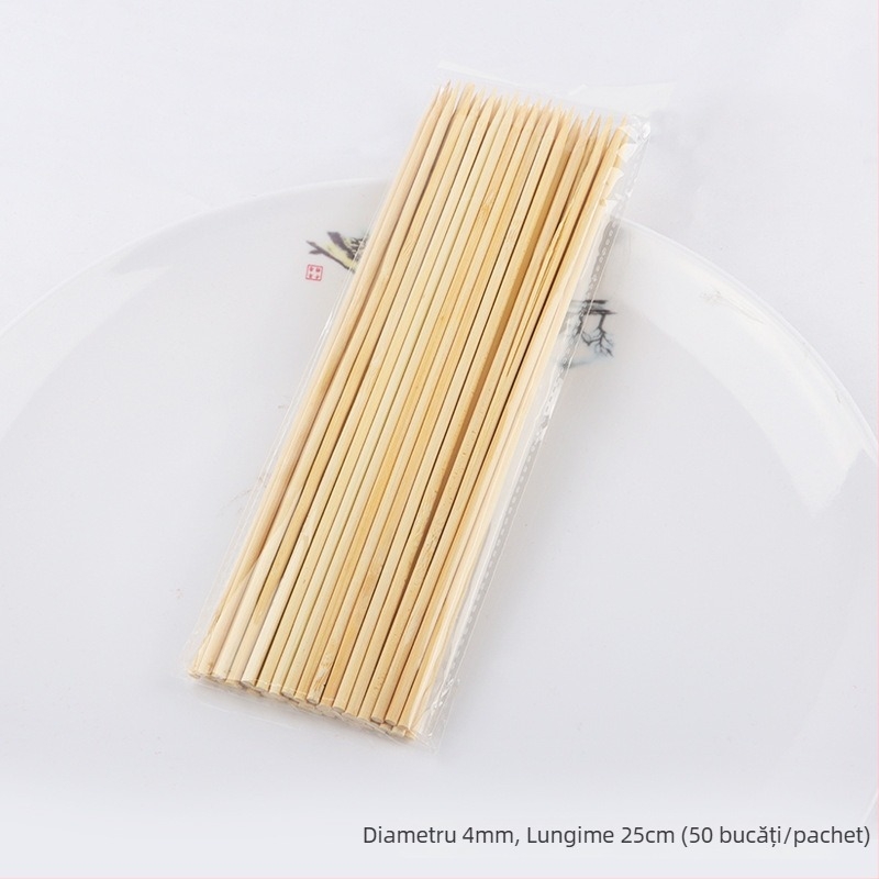 Frigărui de bambus naturale de înaltă calitate, 50 cm lungime, pentru grătar și ambalarea buchetelor de flori și fructe